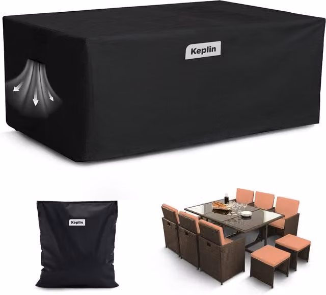 Keplin Waterproof Outdoor Sofa Cover in Black or Grey, W/D/H: 180 x 120 x 74 cm – 1