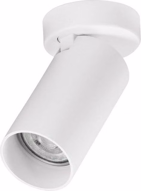 Netlighting Oso Surface Mounted Cylinder Downlight in White with GU10 LED Bulb