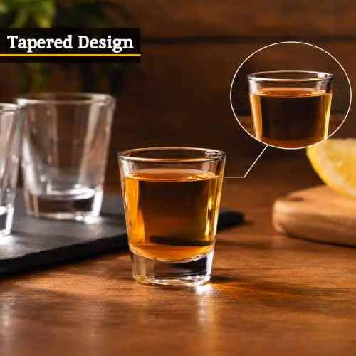 Orsina Set of 6 Transparent Glass Shot Glasses, 25ml Each – 4