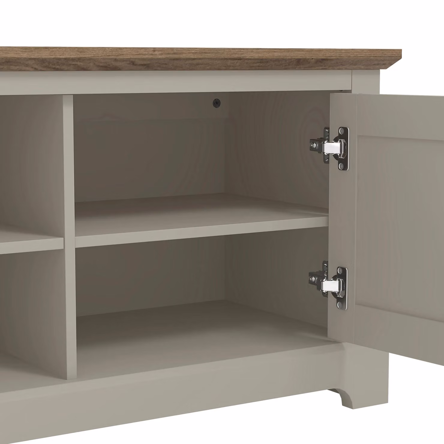 GFW Salcombe Modern TV Unit in Matt Light Grey – 3