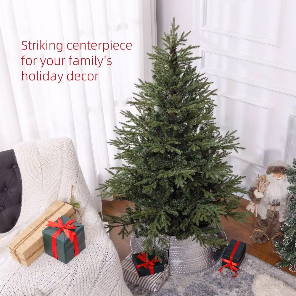 STILVORA 5ft Artificial Green Christmas Tree with Hinged Branches – 4