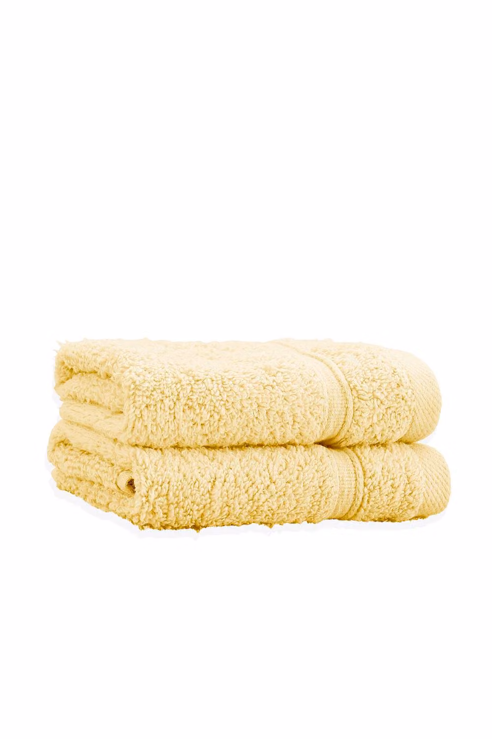Catherine Lansfield Zero Twist Cotton Terry Face Cloth Pair in Yellow – 2
