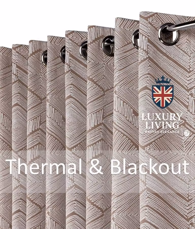 Luxury Living Triple Weave Geometric Aztec Print Blackout Curtains in Terracotta, Width: 168 cm, Drop: 137 cm