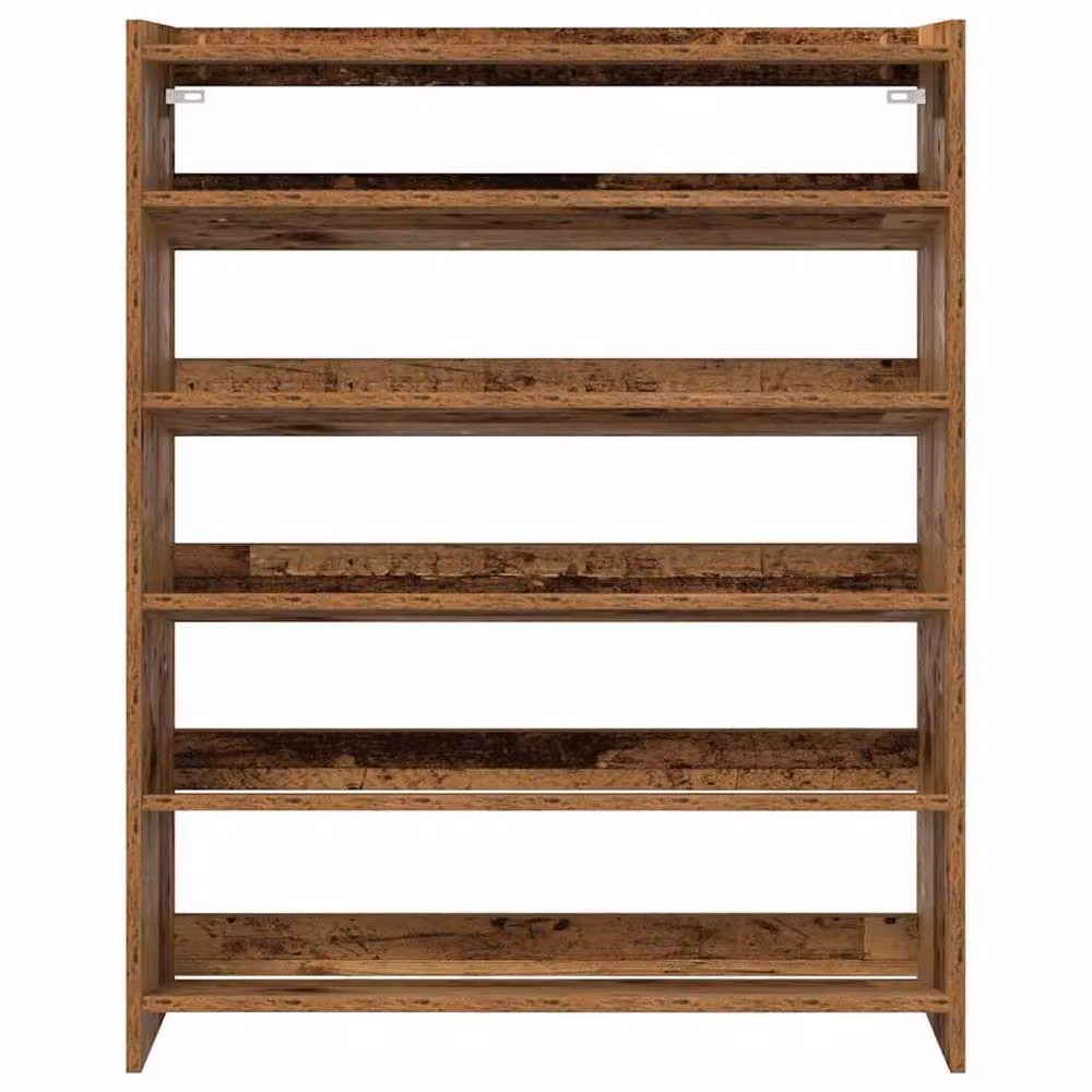Berkfield Home Rustic Old Wood Shoe Rack in Brown, W/D/H: 80 x 25 x 100 cm – 4