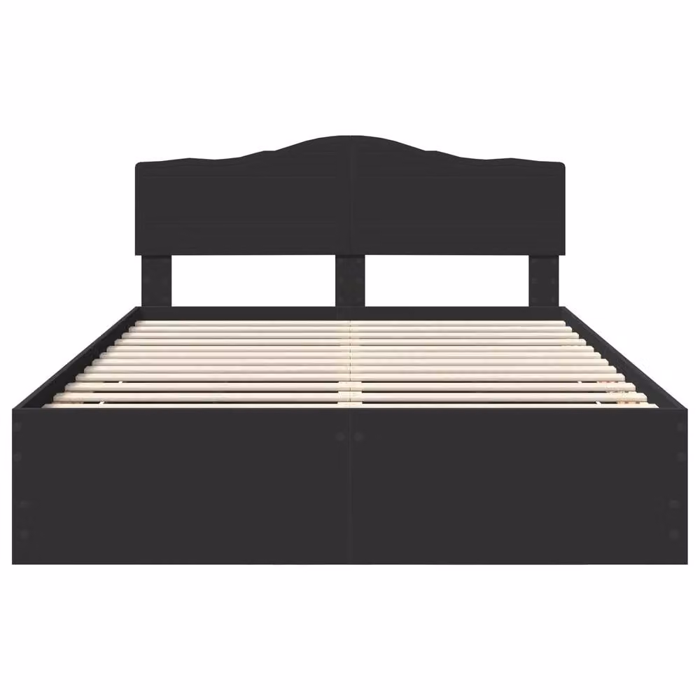 Berkfield Home Modern Bed Frame with Drawers in Black, W/D/H: 160 x 200 cm, Engineered Wood – 3
