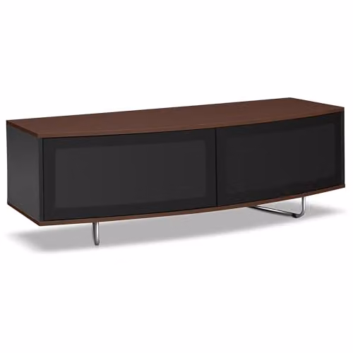 Centurion Supports Caru Gloss Black and Walnut D-Shape TV Cabinet W/D/H: 120 x 50 x 43 cm – 4