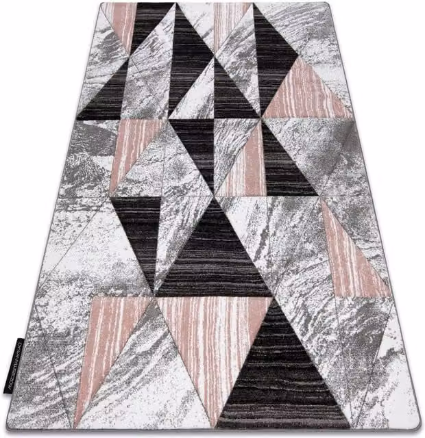 RugsX Alter Geometric Pink Rectangular Rug, W: 160 cm, D: 220 cm