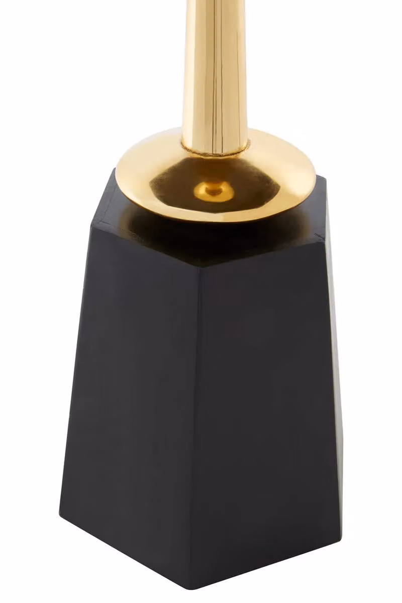 Orsina Modern Hexagonal Side Table with Golden Aluminum Stand and Black Horn Top – 5