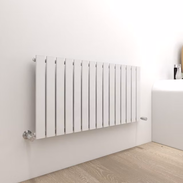 MCC Direct Designer Flat Panel Single Column Radiator, White, H: 60 cm, W: 102 cm – 1