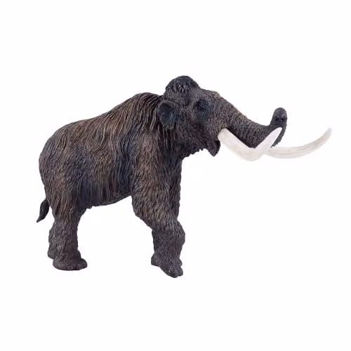 MOJO Woolly Mammoth Hand-Painted Prehistoric Life Wildlife Toy Figure in Brown and Black