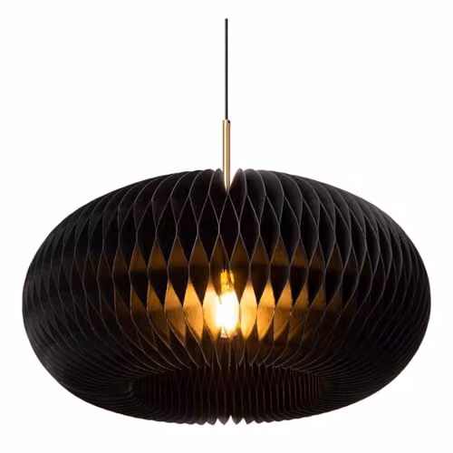 Lucide Armoni Black Paper Pendant Light, Diameter: 52 cm, Height: 180 cm – 2