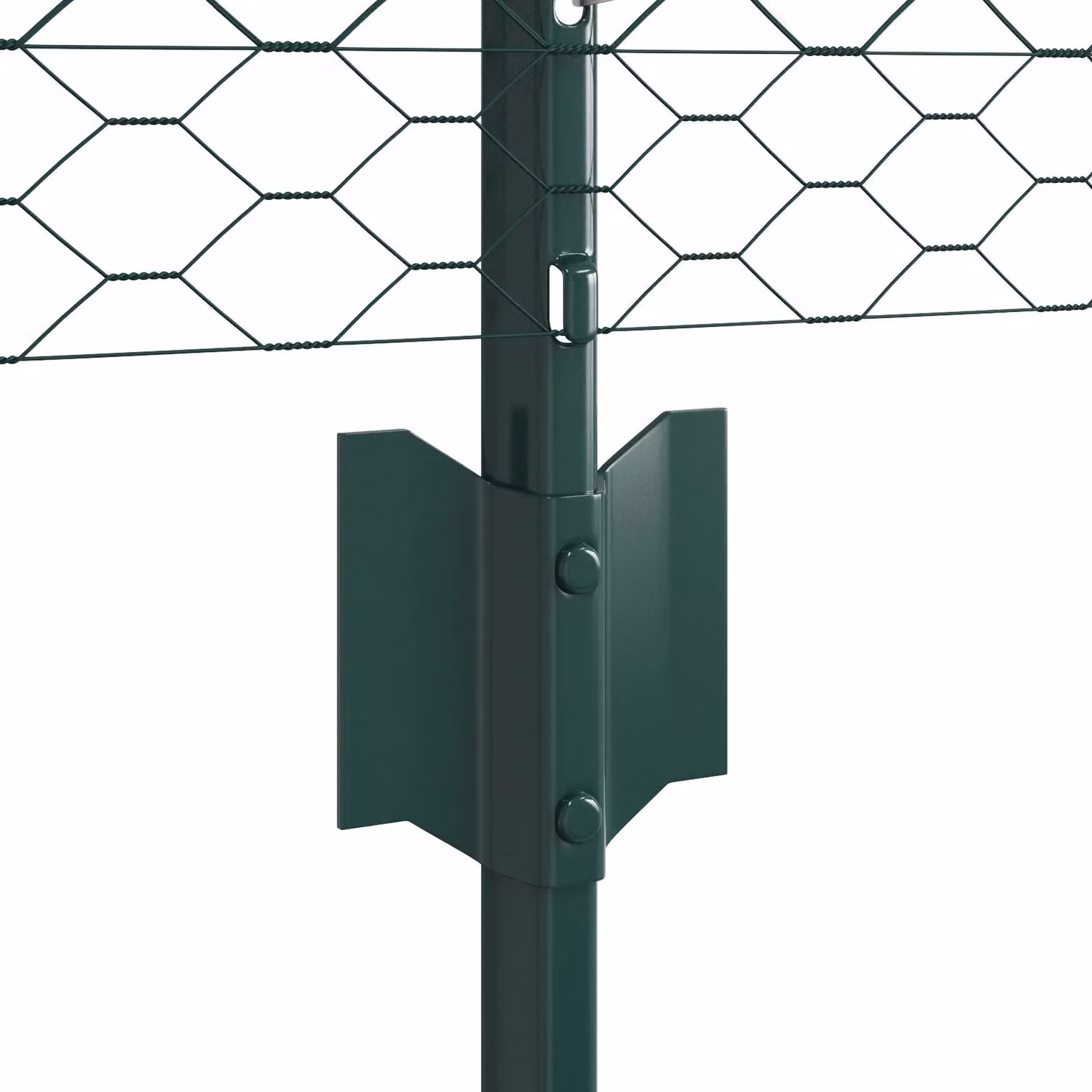 Berkfield Home Green Powder-Coated Steel U-Channel Fence Posts, 11 Pieces, Height: 80 cm – 3