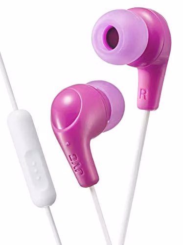 JVC In-Ear Earphones with Microphone, Pink – 2