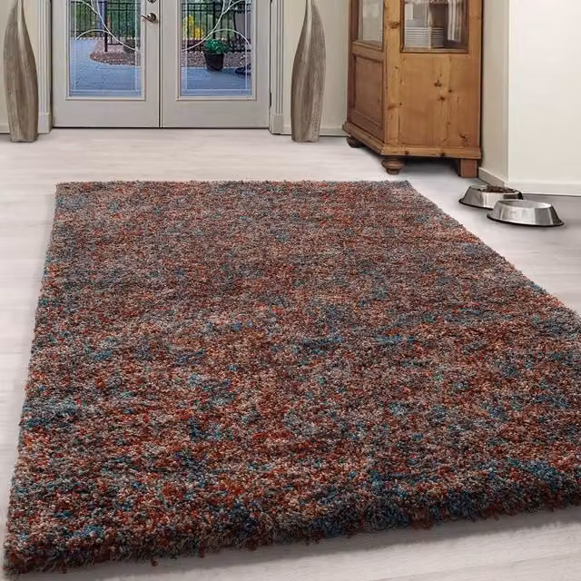 Bravich LTD Blended Shaggy Rug in Multicolour Abstract Design, W: 140 cm, L: 200 cm