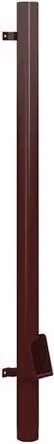 Lindab Dark Red Steel Vandal Reinforced Pipe with Leaf Trap, Diameter: 102 mm, Length: 2 m