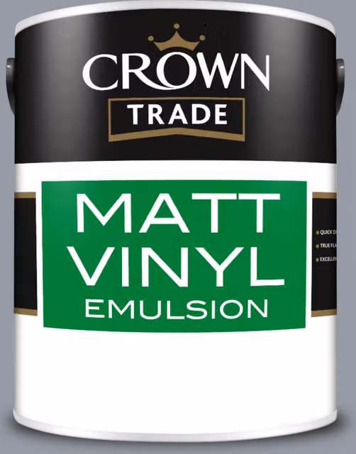 Crown Trade Matt Vinyl Dispersion Paint in Blue and Grey, 5 l