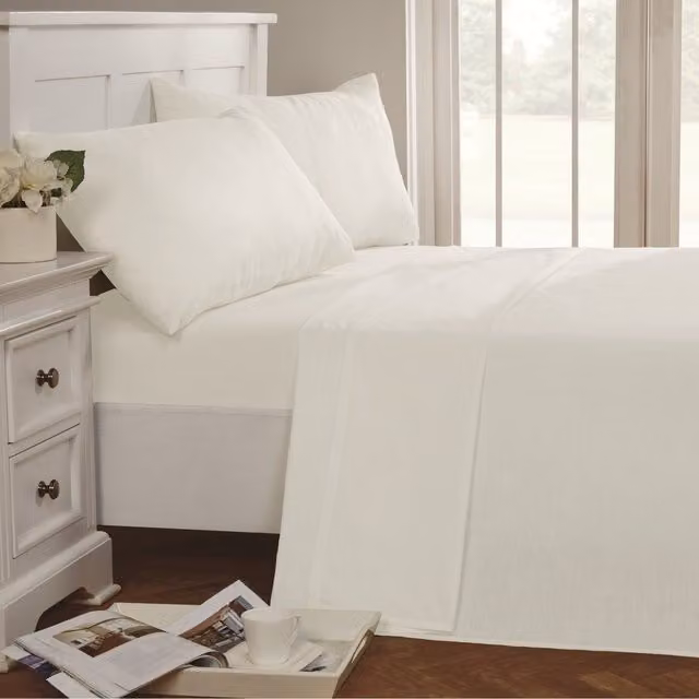 Rapport Home Plain White Housewife Pillowcase Pair