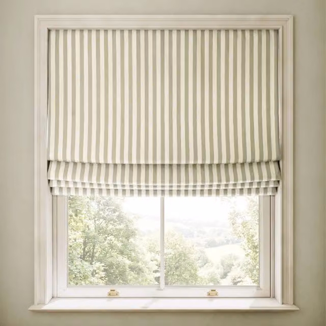 House of Hackney Trematon Stripe Opaque Textile Blind in Green