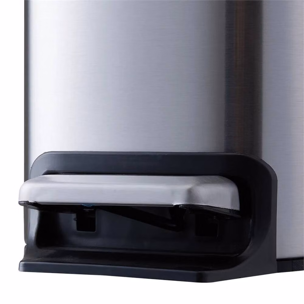 EONLION 6L Sandstone Foot Pedal Dustbin in Silver with Soft Close and Removable Inner Bucket, Width: 30 cm – 3