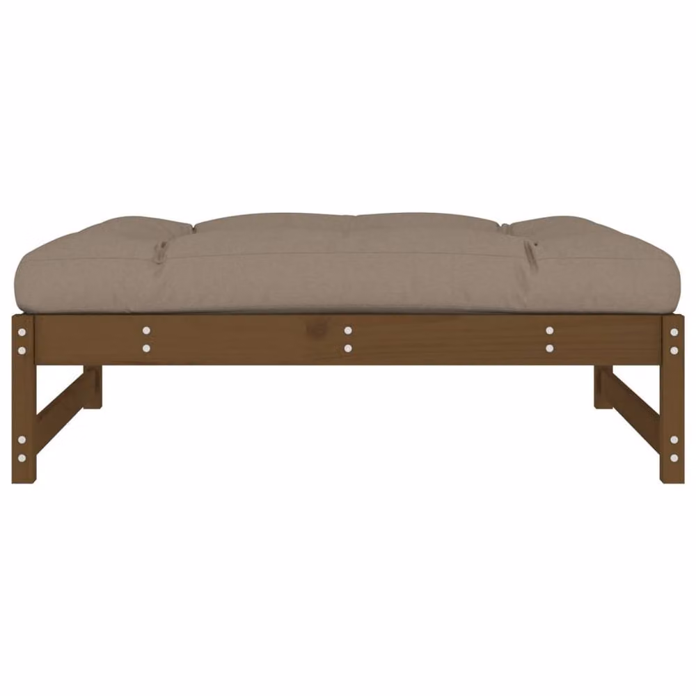 Berkfield Home Rustic Garden Footstool in Honey Brown Solid Pine, W: 120 cm, D: 80 cm – 3