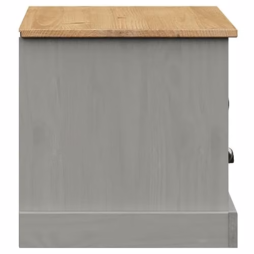 vidaXL VIGO TV Cabinet in Grey Rustic Solid Pine Wood, W/D/H: 106 x 40 x 40 cm – 3