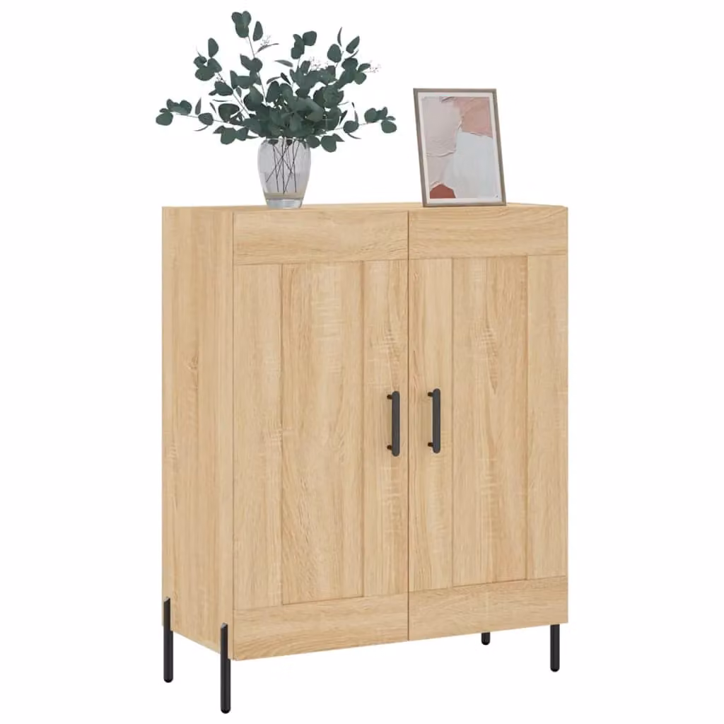 Berkfield Home Sonoma Oak Sideboard in Brown, W: 69.5 cm, D: 34 cm, H: 90 cm – 2