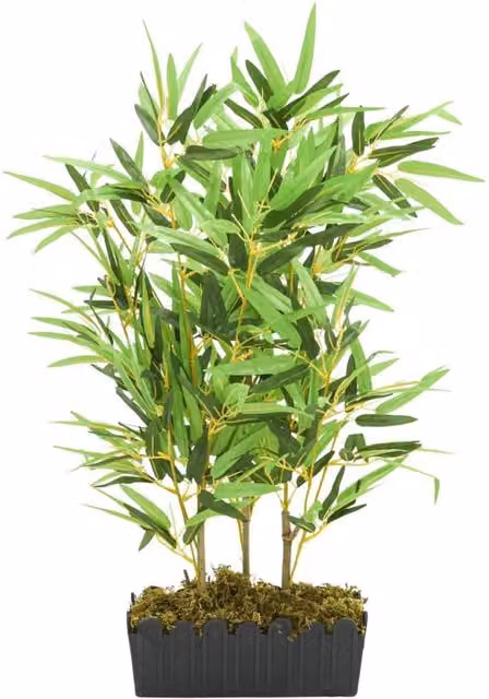 Berkfield Home Artificial Bamboo Tabletop Tree, Green, Height: 80 cm – 1