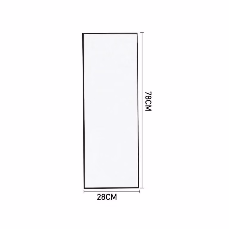 SPETLEK Black Modern Rectangular Wall Hanging Dressing Mirror W/H: 100 x 60 cm