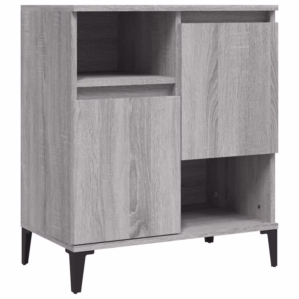 Berkfield Home Set of 2 Grey Sonoma Sideboards in Engineered Wood, W/D/H: 60 x 35 x 70 cm – 3