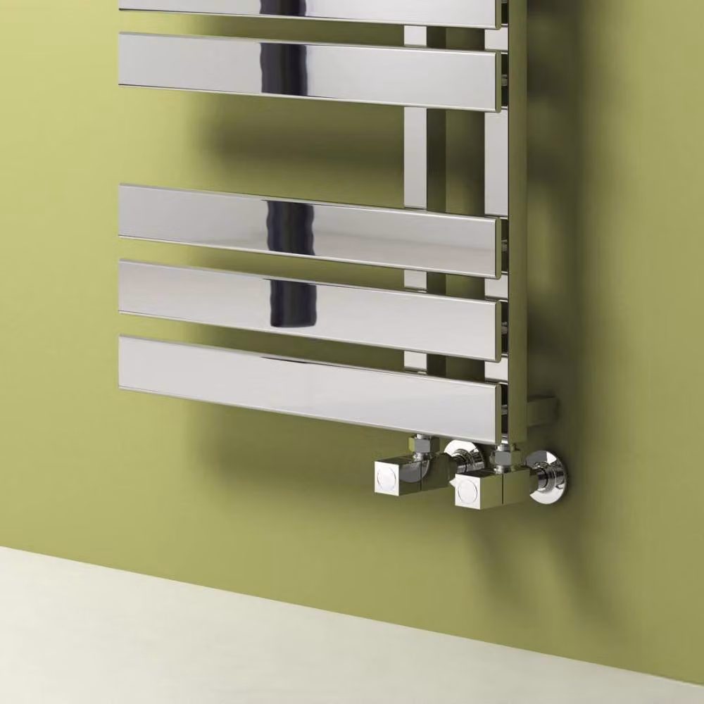 Bathroom Kingdom Sesia Chrome Designer Flat Panel Heated Towel Rail, Silver, H 150 cm x W 50 cm – 2