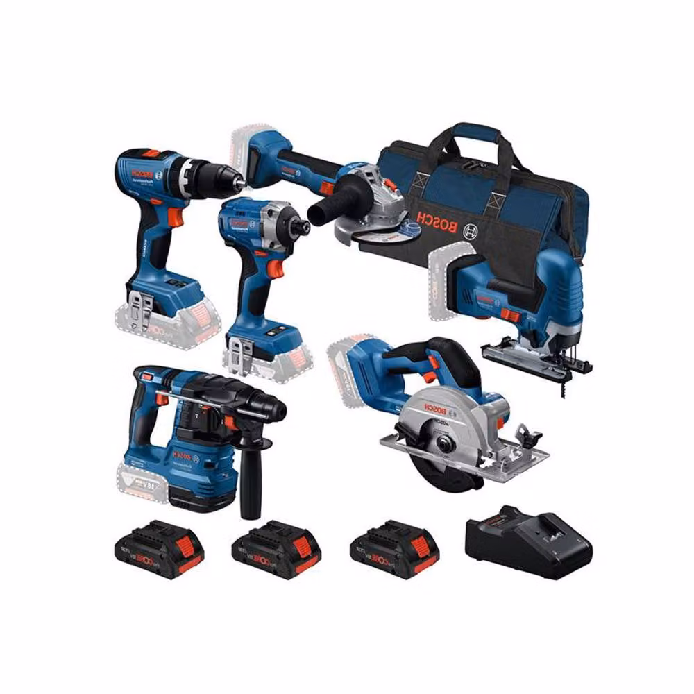Bosch Professional 18V 6 Piece Combo Kit with 3 x ProCORE 4.0Ah Batteries, Blue – 2