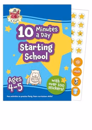 CGP 10 Minutes a Day Starting School Activity Books and Cards for Ages 4-5, Multicolour