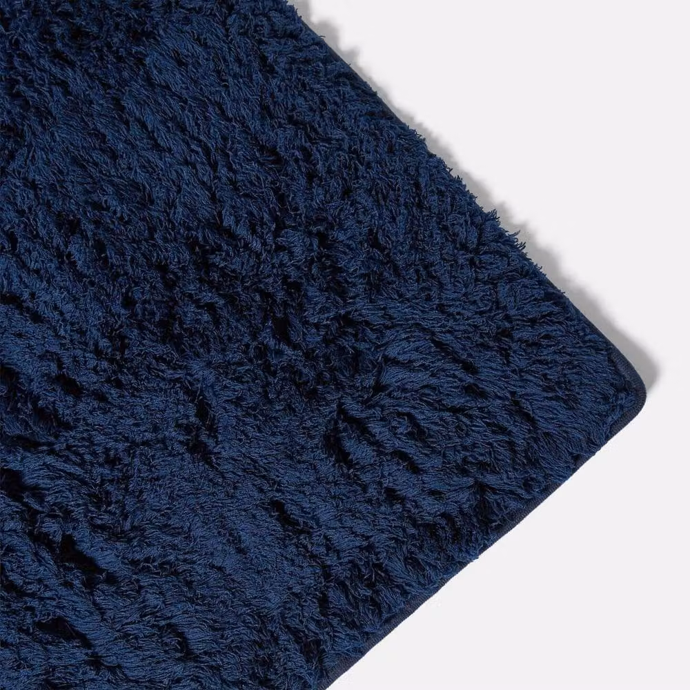 OHS Fluffy Teddy Non-Slip Area Rug in Navy Blue, W: 160 cm, L: 230 cm – 2