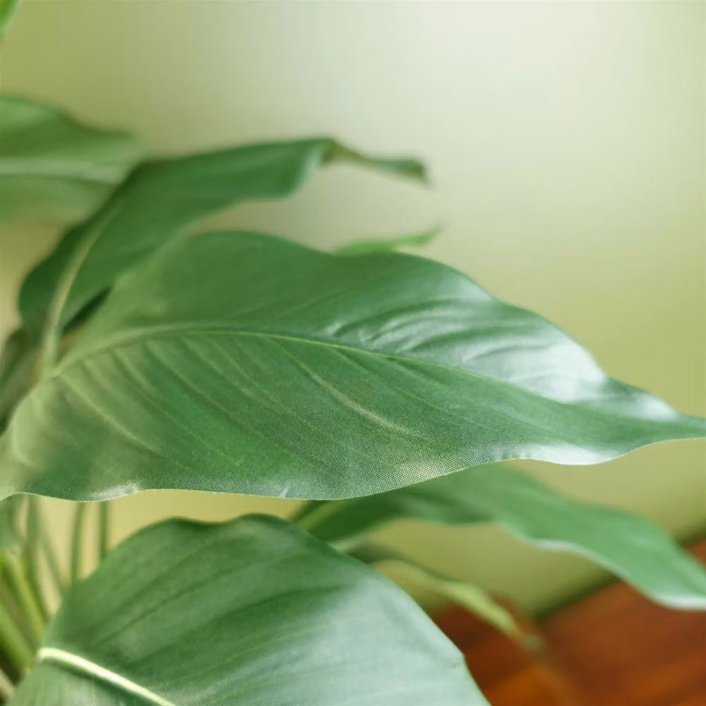 Leaf Large Artificial White and Green Stargazer Style Lily Potted Plant H 60 cm x W 60 cm x D 60 cm – 2