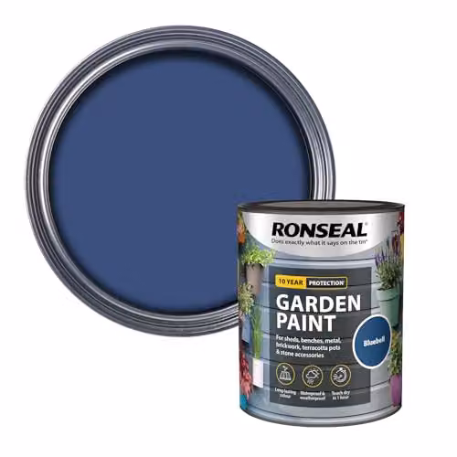 Ronseal Weatherproof Garden Paint Blue, 0.75 l – 1