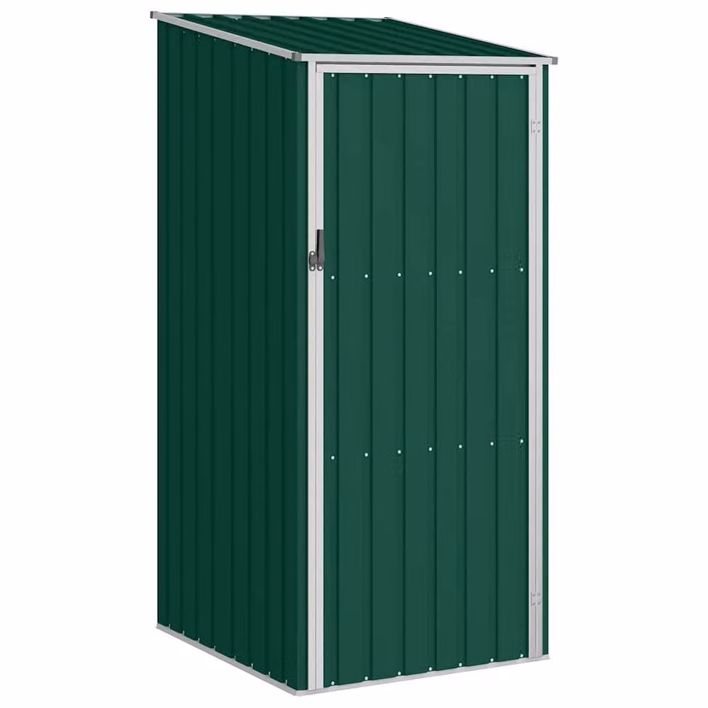 Berkfield Home Green Galvanised Steel Garden Shed Tall Cabinet W/D/H: 87 x 98 x 159 cm – 2