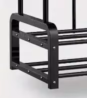 Modcraft Black Heavy Duty Double Clothes Rail and Garment Rack with Dual Hook and Rail Matrix – 5