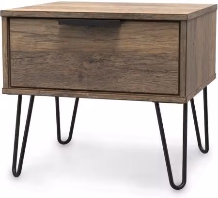 Welcome Hong Kong Modern 1 Drawer Bedside Table in Brown