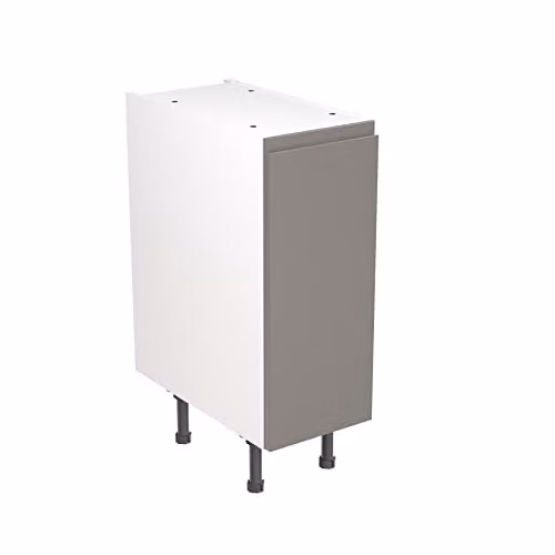 KITCHEN KIT Flatpack Base Cabinet with J-Pull Door in Dust Grey Matt, W/D/H: 30.0 x 57.0 x 87.0 cm
