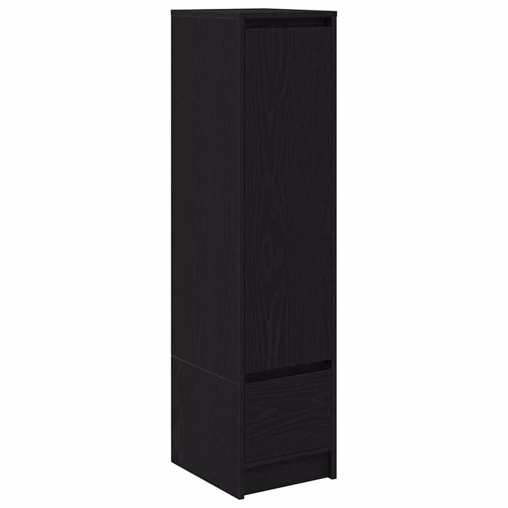 Berkfield Home Modern Black Oak Highboard with Hinged Doors and Internal Shelves, W/D/H: 29.5 x 34 x 119.5 cm – 2