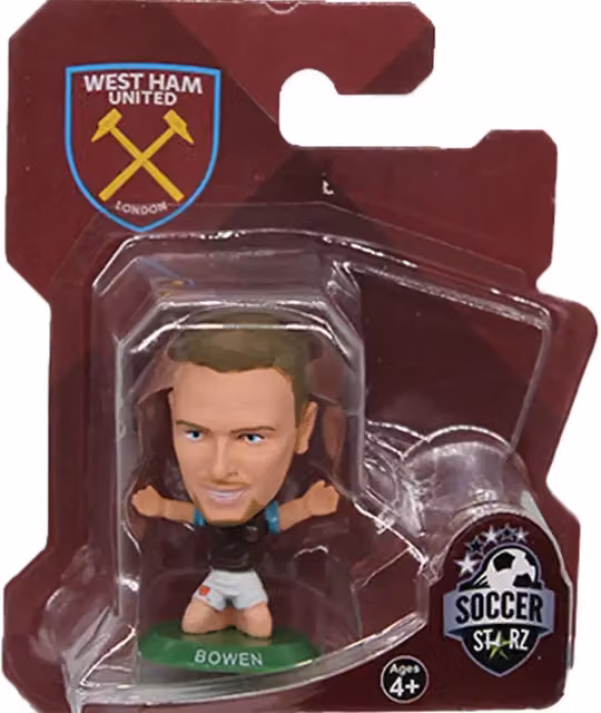 SoccerStarz West Ham United Jarrod Bowen Home Kit Mini Figure, Brown/White/Multicolour, Height: 5 cm