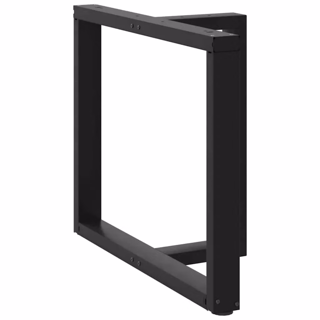 Berkfield Home T-Shaped Dining Table Legs, 2 Piece Black Steel Set, W: 90 cm, D: 35 cm, H: 72-73 cm – 2