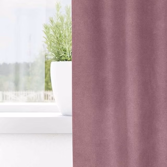 Berkfield Home Elegant Dark Pink Velvet Blackout Curtains with Top Tape, 2 Pack – 1