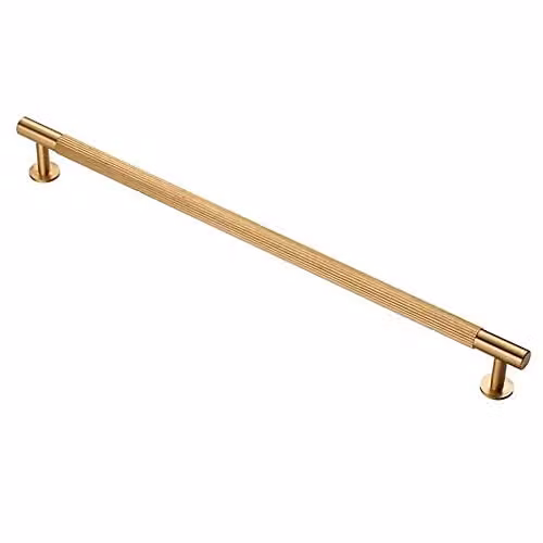 Loops Lined Bar Door Pull Handle in Satin Brass