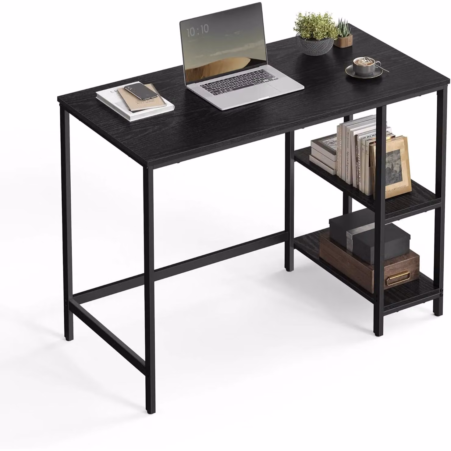 VASAGLE Industrial Computer Desk in Black – 3