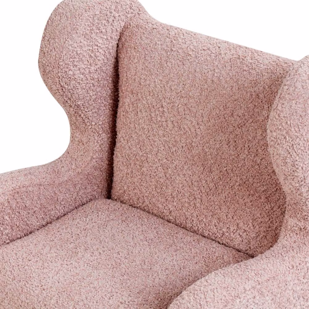 Wyld and Coco Pink Bouclé Armchair for Children with Armrests – 3