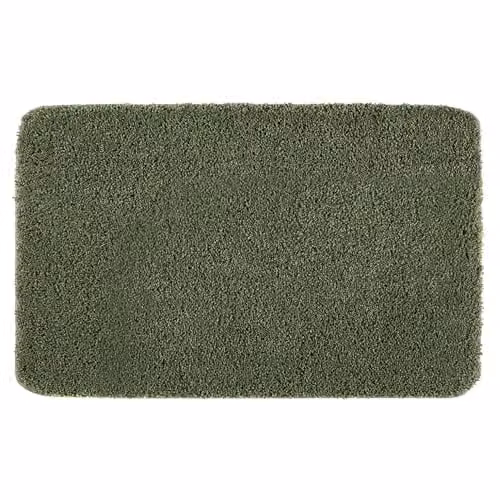 THE RUGS Washable Non Slip Shaggy Rug in Dark Olive, W: 60 cm, D: 100 cm – 1