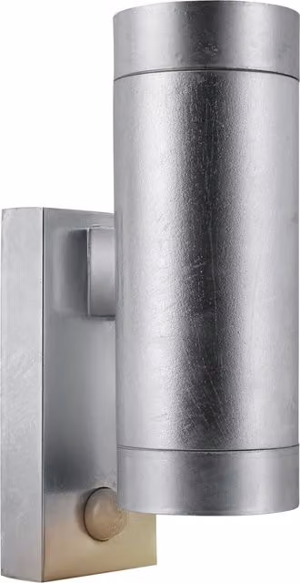 Nordlux Tin Silver Outdoor Wall Light in Galvanised Steel with GU10 Up and Down Lighting IP54 – 4