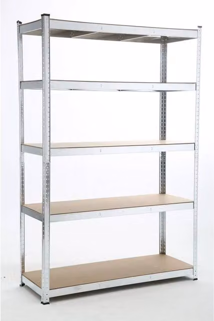 Hinsinc Silver Metal and MDF Garage Shelving with Adjustable Shelves, W/D/H: 50 x 50 x 50 cm – 1