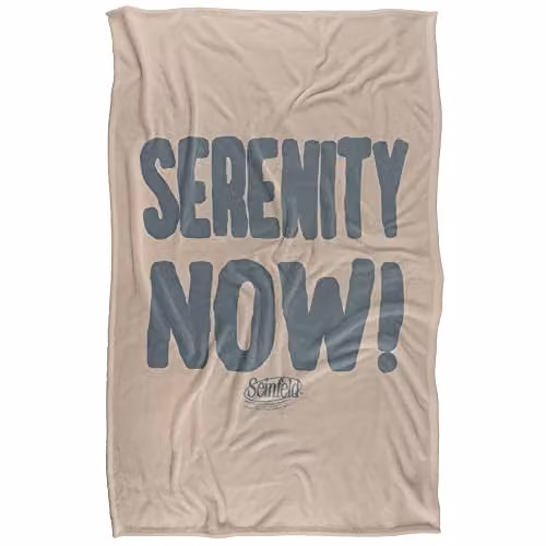 Warner Bros. Seinfeld The Serenity Now Super Soft Silky Touch Fleece Throw Blanket, W/D/H: 91 x 147 cm, Beige/Multicolour